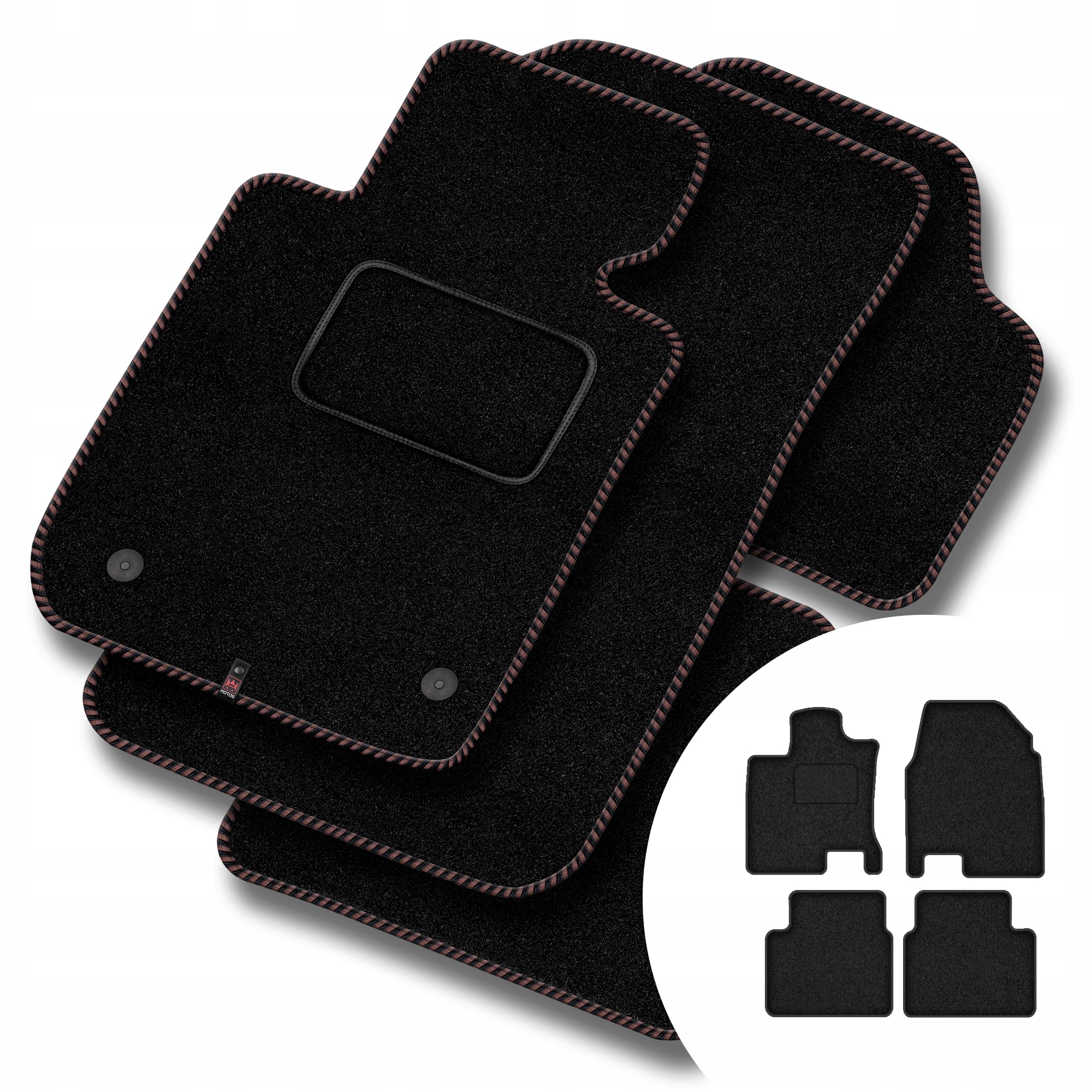 Velurové koberce Streak pro Nissan Qashqai I +2 2008-2013 7 osob