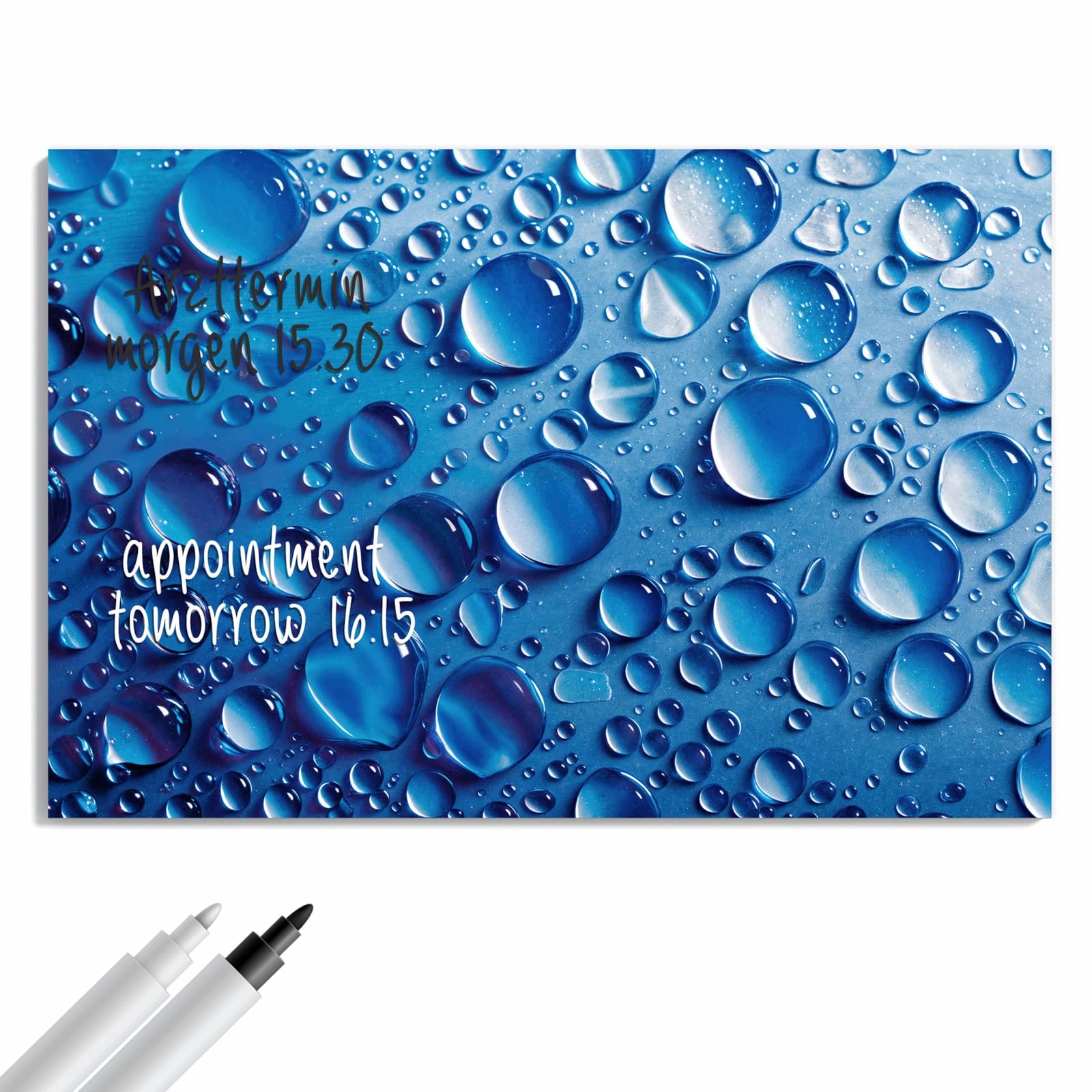 Magnetická tabule Kapky vody 90 × 60 cm