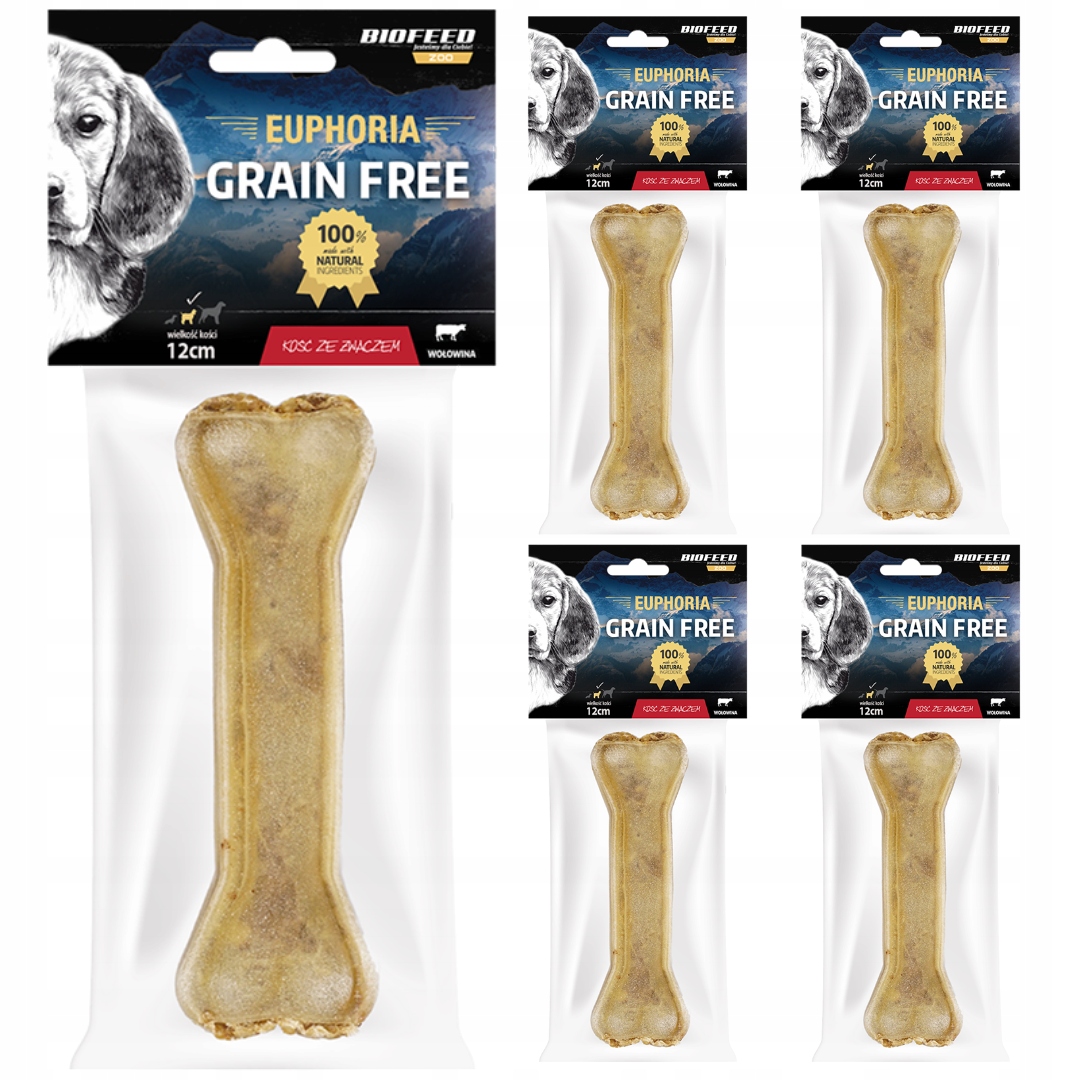 Levně Biofeed Hovězí kost s bachorem, přírodní, bez obilovin, 12 cm x 5 cm
