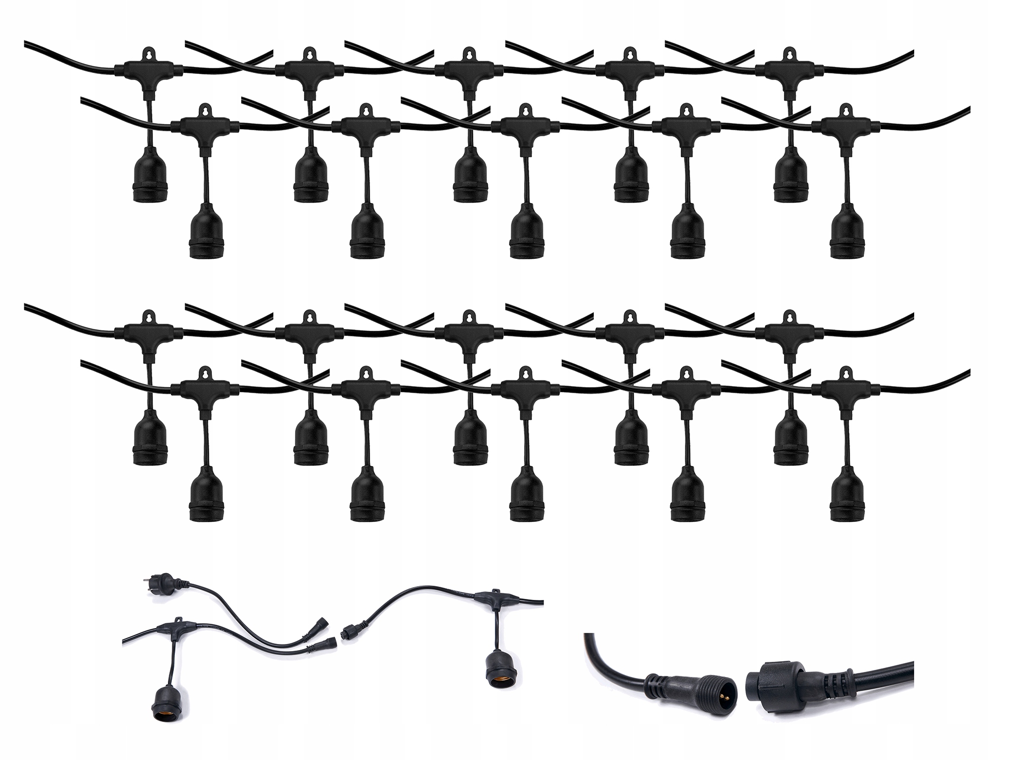 Led Světelná Zahradní Girlanda 20 M 20XE27