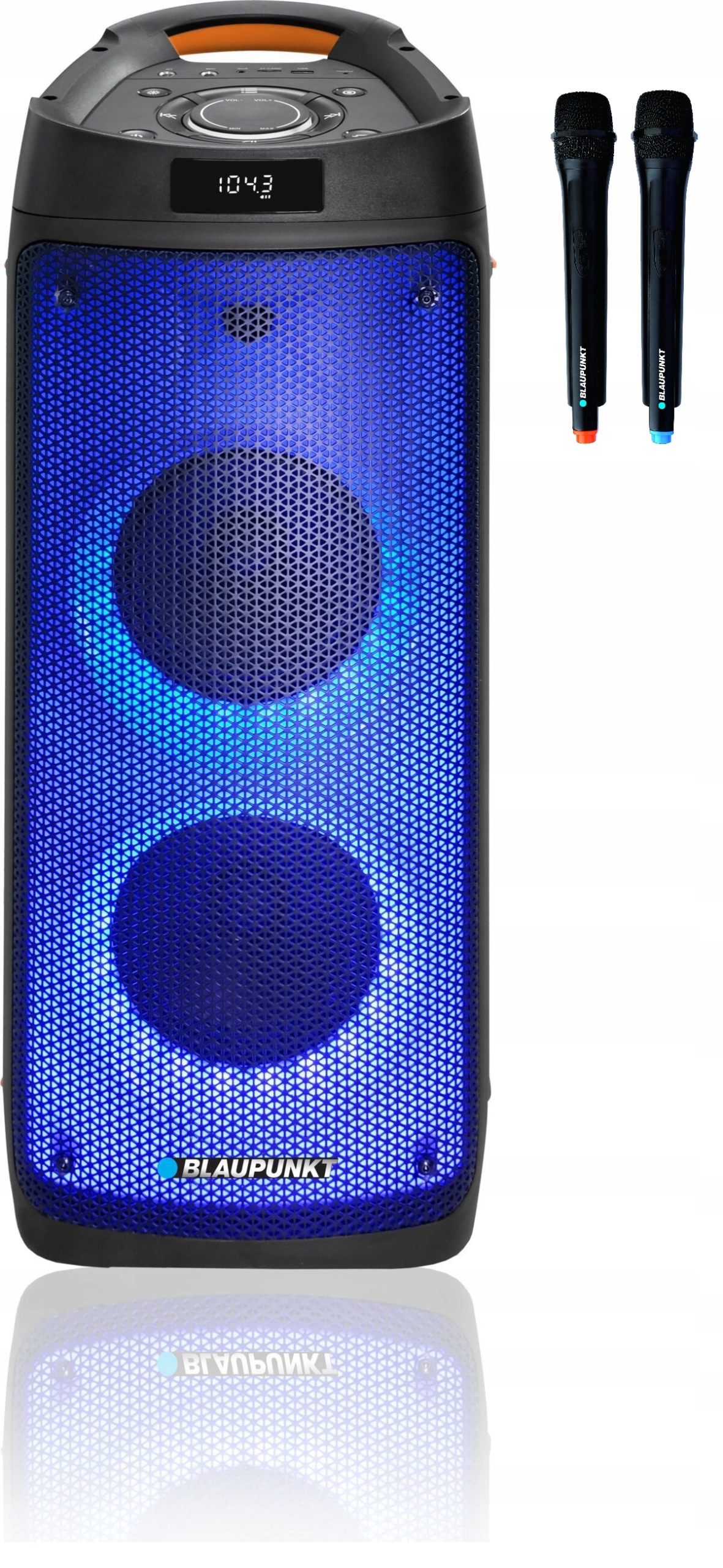 PartyBox přenosný Bluetooth karaoke reproduktor, mikrofon 2ks Blaupunkt PB06DB