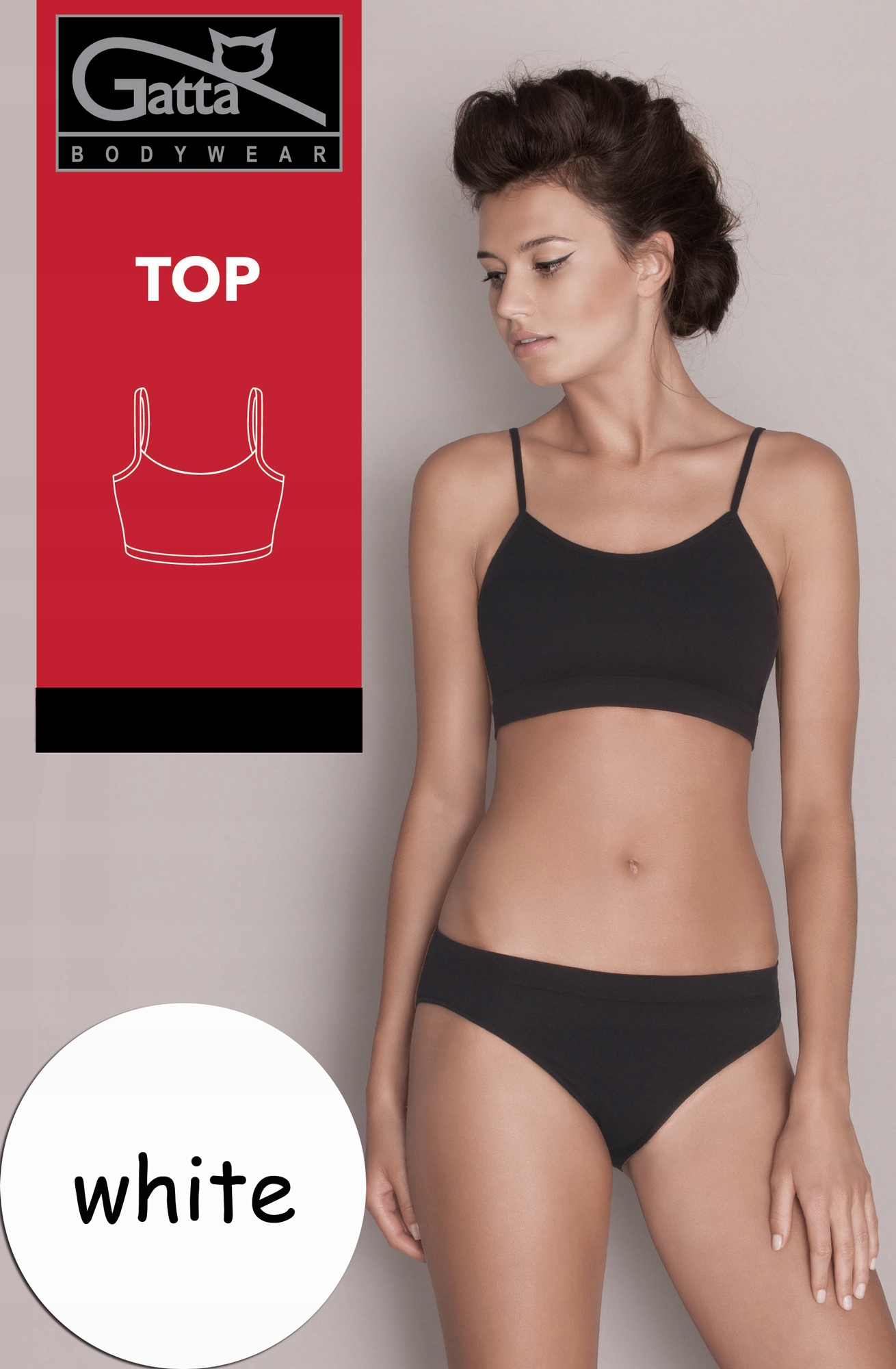 

biustonosz sportowy Gatta bezszwowy Top white M