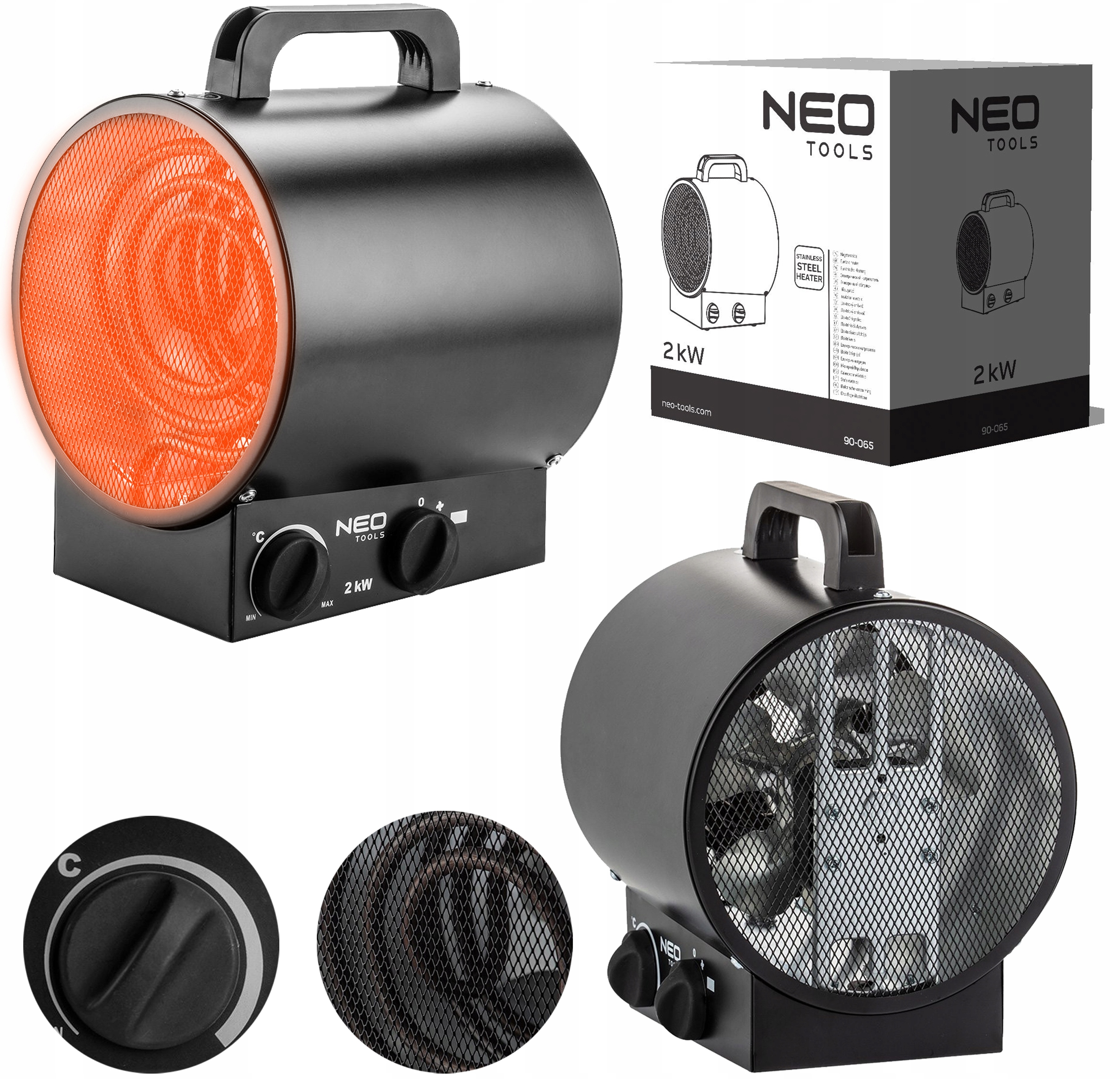 Elektrický Ohřívač Farelka Keramický 2kW 90-065 Neo Tools 2000W