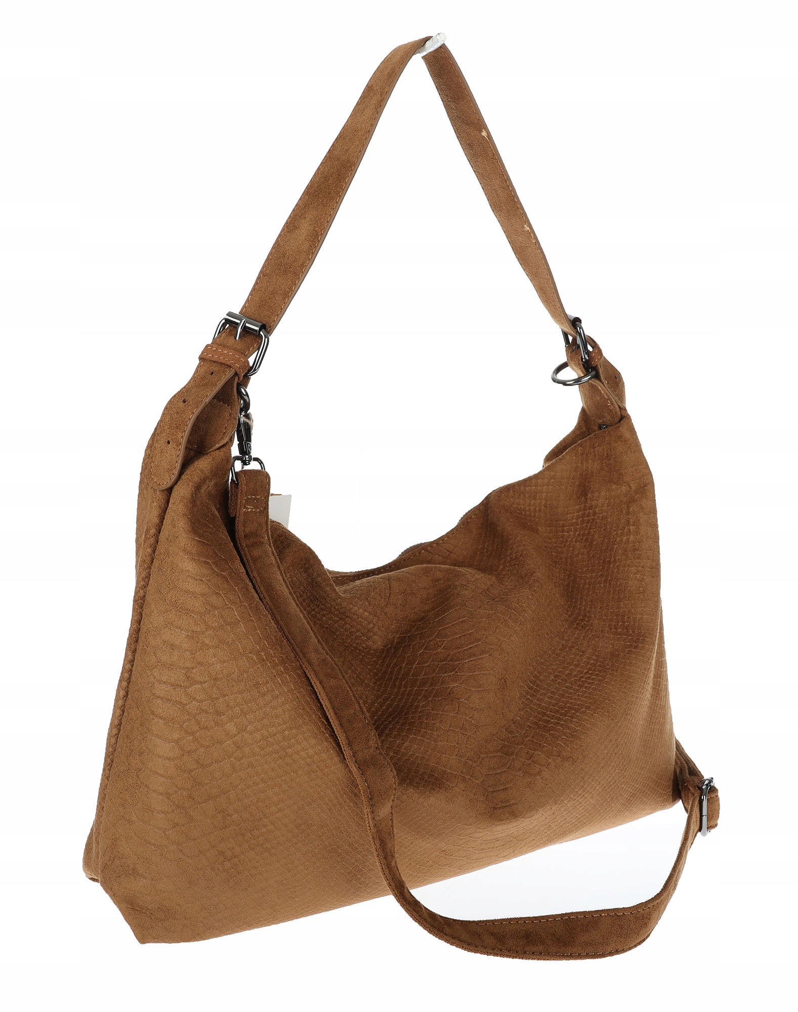 Dámská kabelka shopper kabelka přes rameno semišová přes rameno PB4740 Hnědá