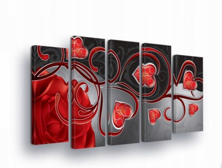 Obraz 150x100 Červená růže srdce láska květiny abstrakce vášeň