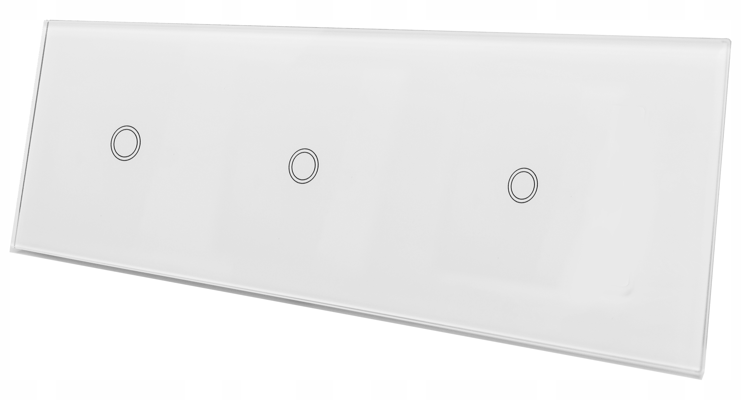 

Panel Szklany Dotykowy Włącznik 1+1+1 Biały