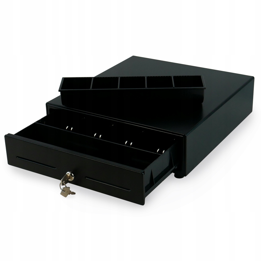 SZUFLADA KASOWA PODBLATOWA DO KASY FISKALNEJ 4 I 5 PRZEGRÓD RJ12 SOLIDNA Długość 34.8 cm