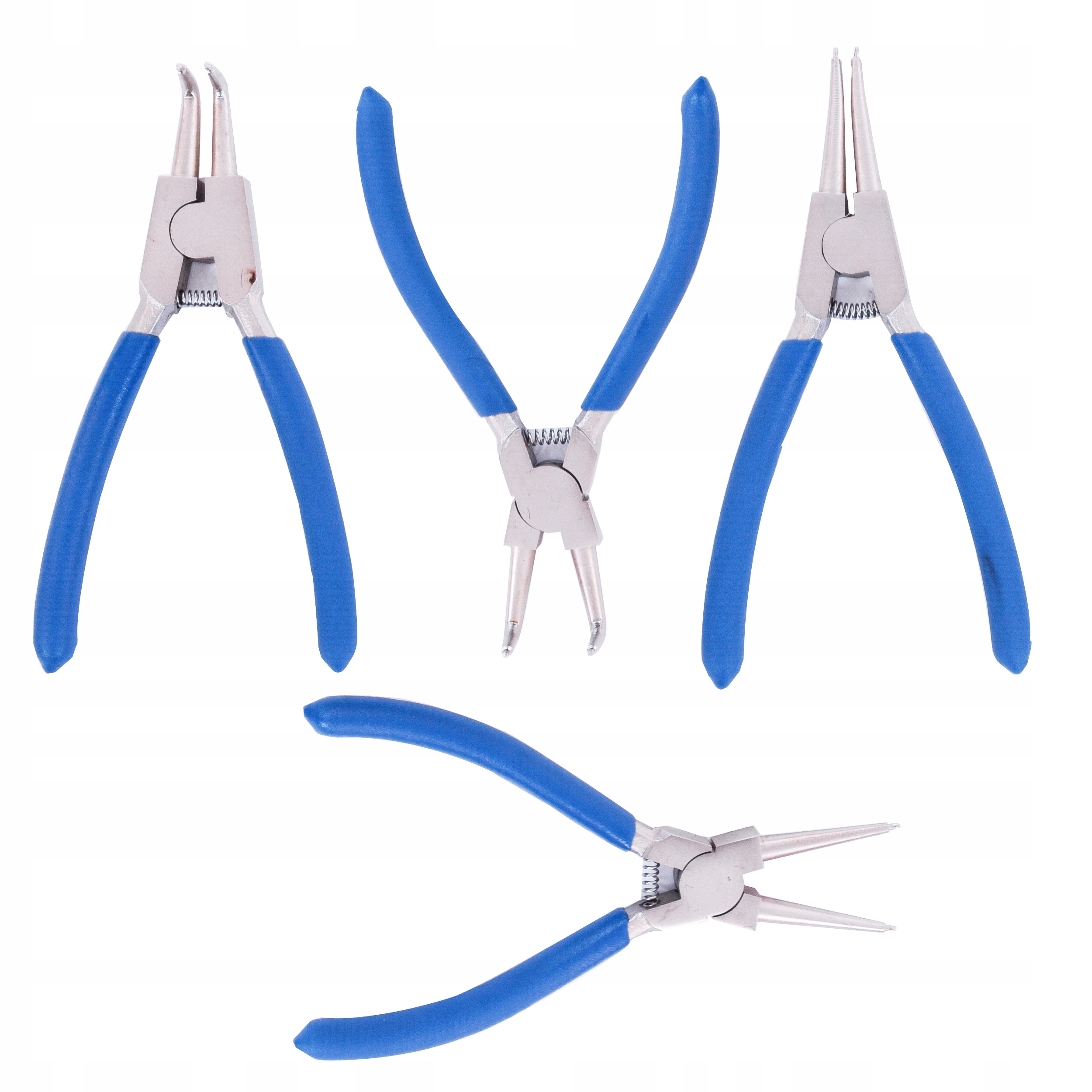 Szczypce Pierścieni SEGERA 150mm 4szt Zewnętrzne Wewnętrzne Proste Wygięte Marka TC Technic