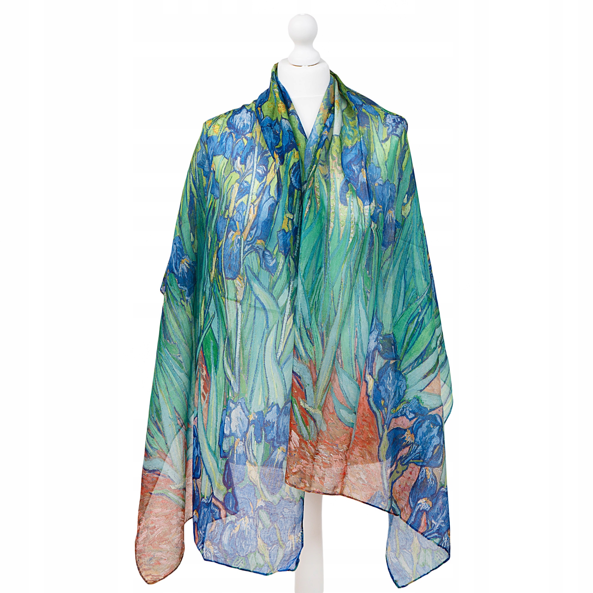 Duży Wiosenny Szal Lekki Cienki Chusta Apaszka Piękne Wzory Obrazy Art Cechy dodatkowe brak