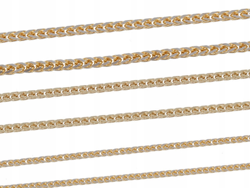 Zlatý řetízek 585 liščí ocas 38 Cm Křest Svaté Přijímání Svatý klasický jemný