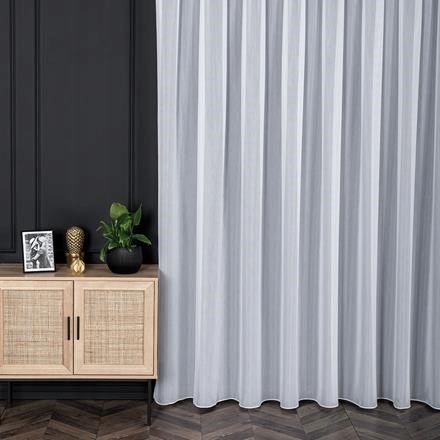 Záclona s olovom, biela, 600 cm x 260 cm, pripravená, Lolita