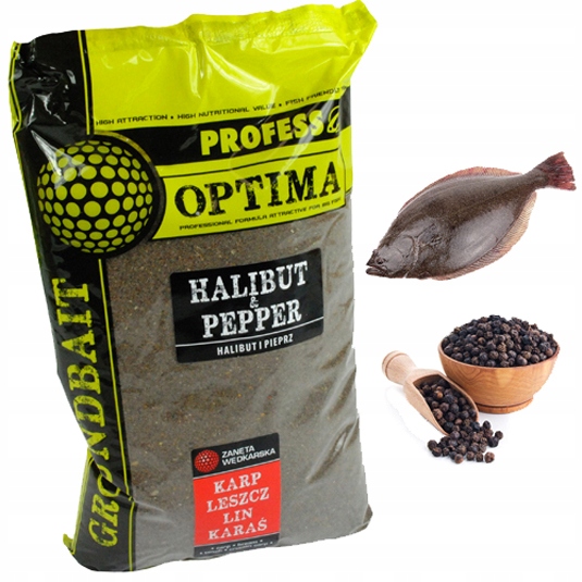 Zanęta wędkarska PROFESS OPTIMA 1kg HALIBUT PIEPRZ