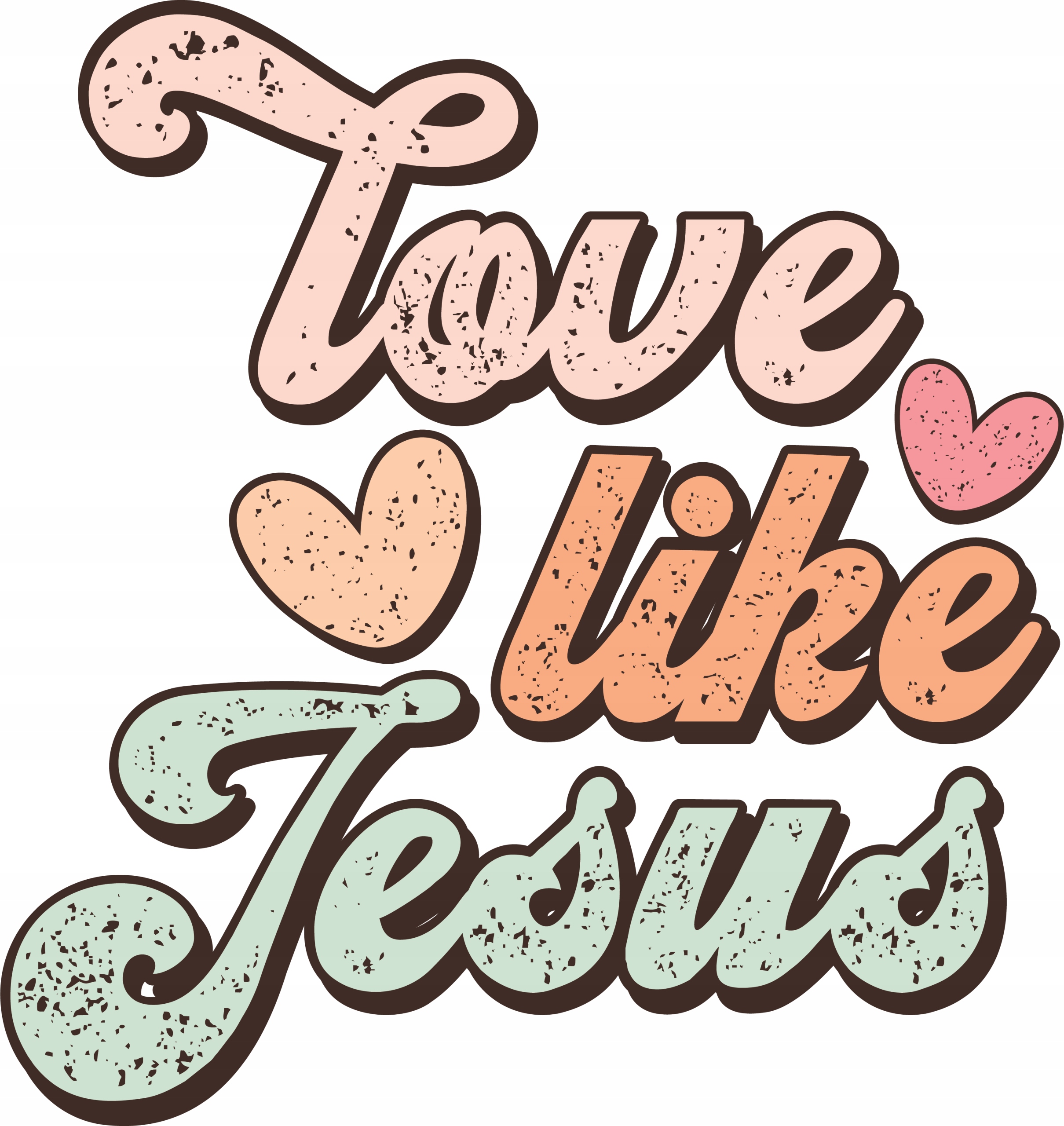 Dtf Transfer Naprasowanka Jezus, Love like Jesus
