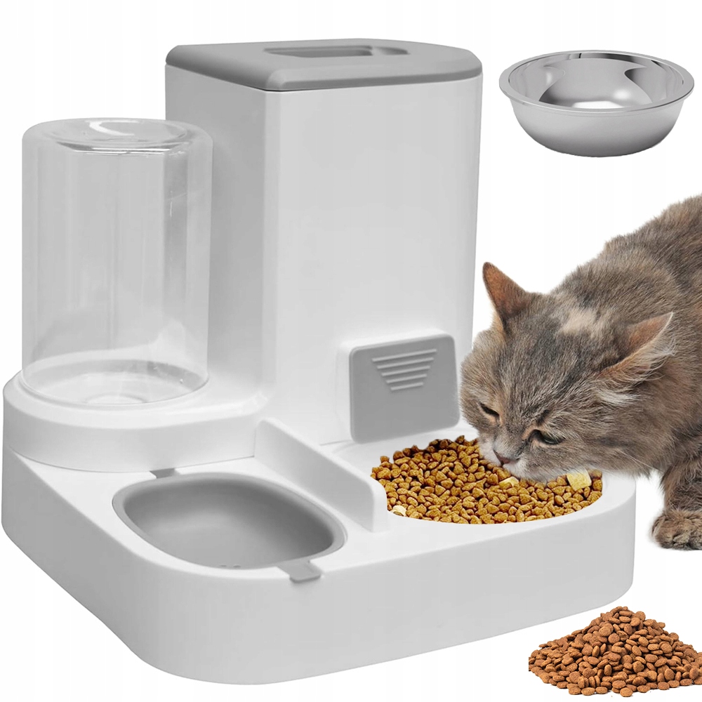 Levně Výdejník Vody A Krmiva Miska Pro Kočky Snadné Čištění 2 V 1