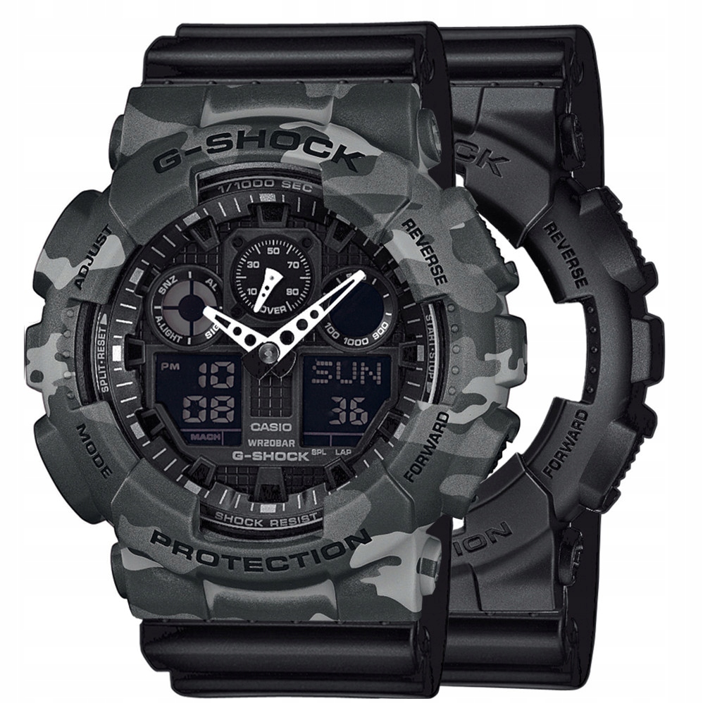 Sada G-shock GA-100-1A1ER Šedá Černá