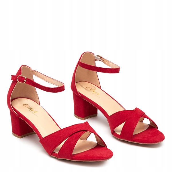 

Czerwone Sandały Damskie Na Słupku Nenki 38