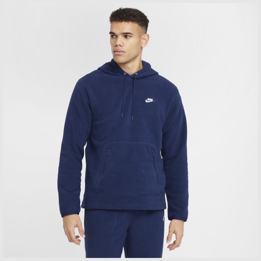 Mikina fleecová s kapucí pánská Nike Club tmavě modrá FZ0660-410 vel. L