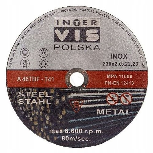 

Tarcza 230X2mm Do Cięcia Metalu Stali Żeliwa Drutu