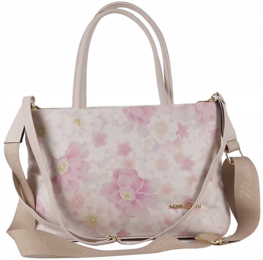 Massimo Contti klasická shopper kabelka eko kůže béžová