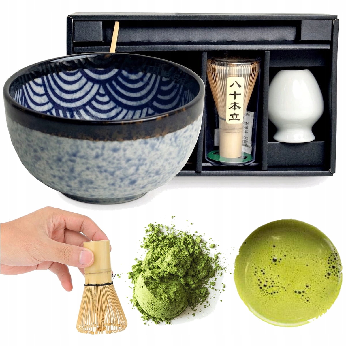 Zestaw Do Przygotowania Herbaty Matcha Matchy Japanese Wave 4 Elementy Edo