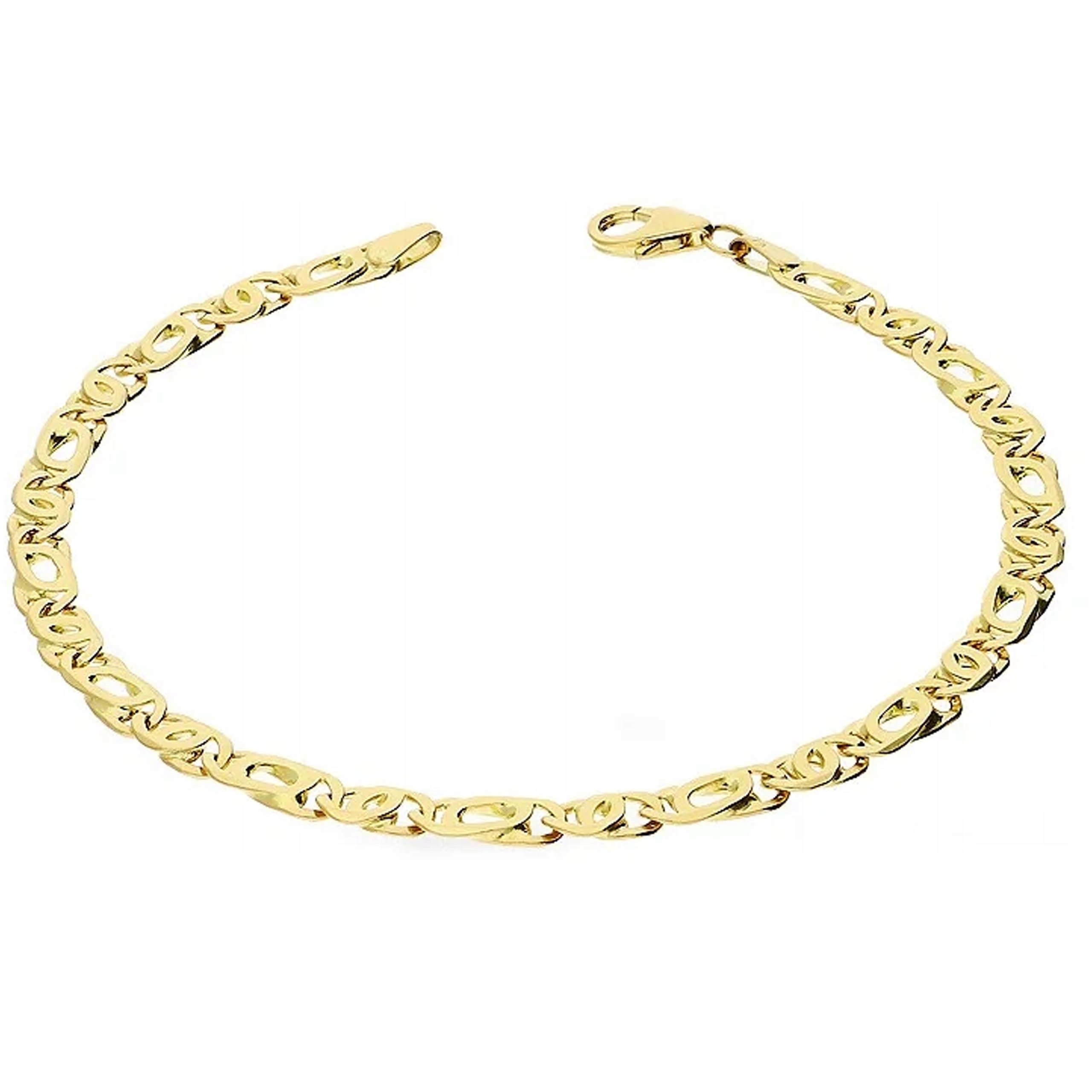 Zlatý náramek 585 s fantazijní vazbou, ideální jako dárek 14kt