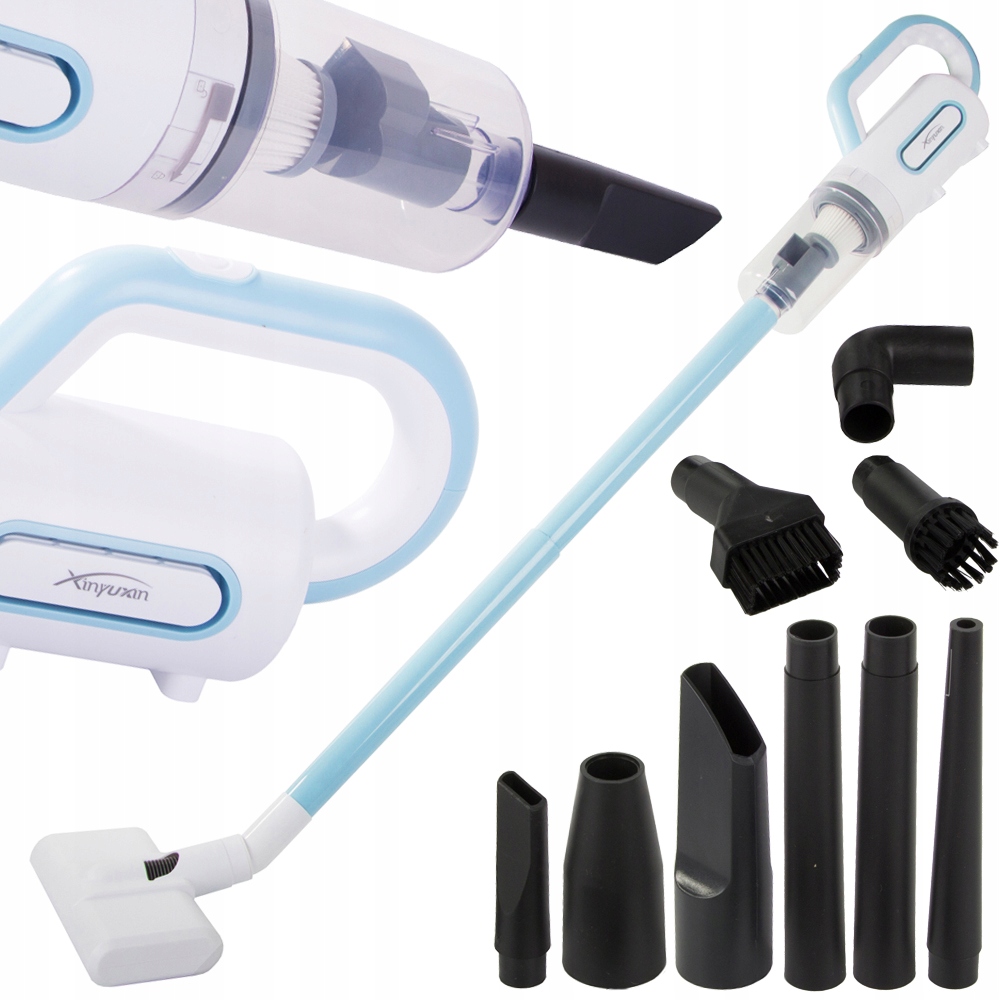 Tyčový Vysavač Ruční Bezsáčkový Drátový Filtr 800 W, Výkonný 6 Nástavců