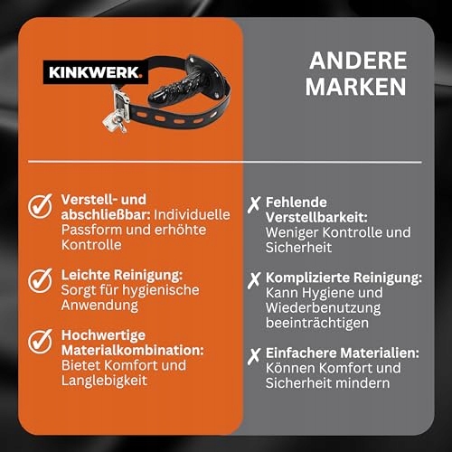 KINKWERK Knebel Z Silikonowym Dildo Regulowany Dla Mężczyzn i Kobiet — miniatura 4