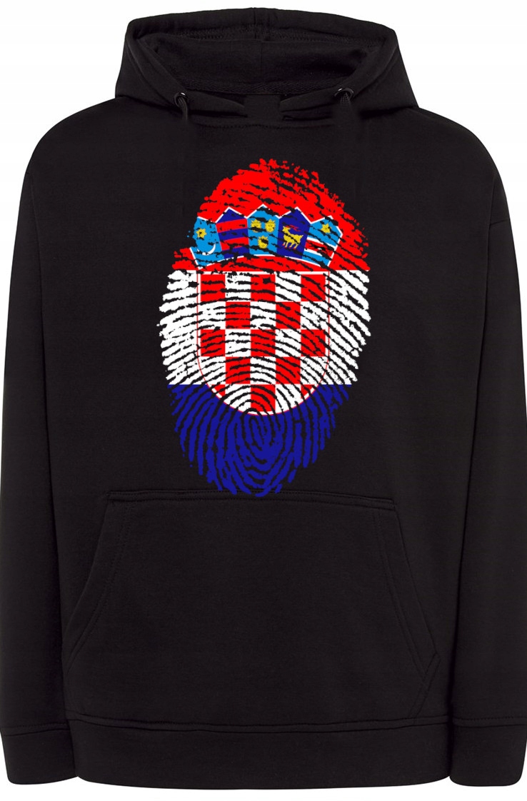 Chorvatsko Potisk Vlajka Otisk Mikina vel. 5XL