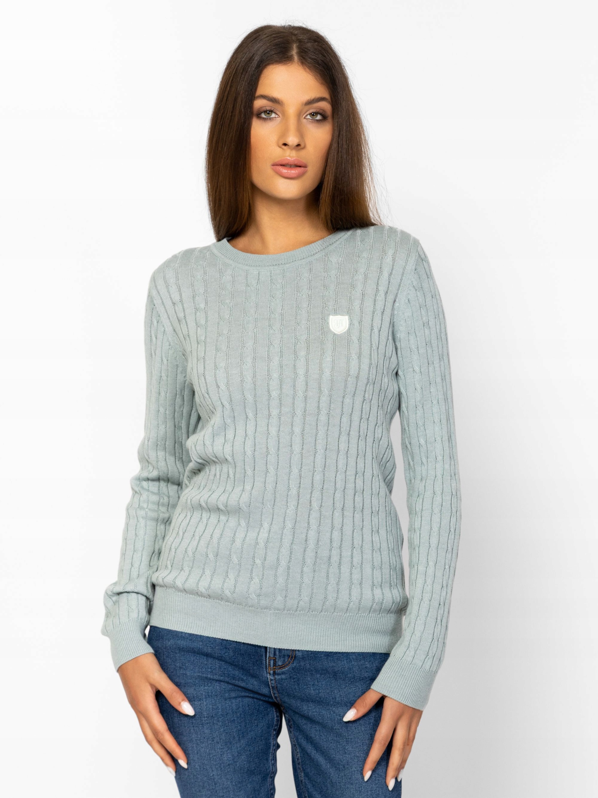 Heavy Tools Dámský Svetr Kardigan HAFELW25 Teal Šedý S