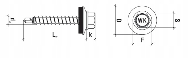 Wkręty FARMERSKIE 4,8x19 RAL 7016 zszywka 250szt. Rodzaj wkręty
