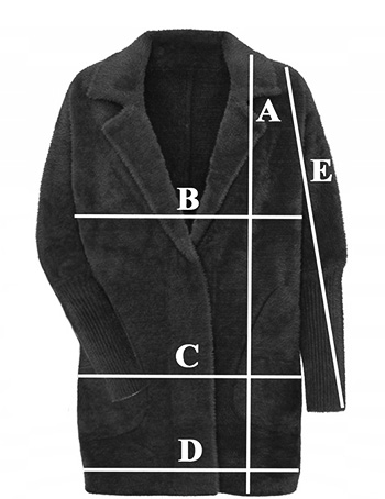 DUŻY ROZMIAR płaszcz z ALPAKI kurtka WEŁNA KOLORY Wzór dominujący bez wzoru