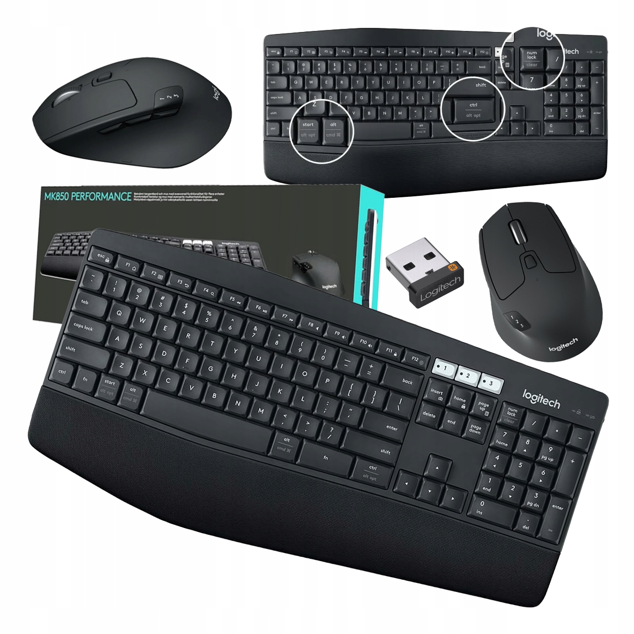 Zestaw bezprzewodowy Logitech MK850 Performance klawiatura mysz czarny