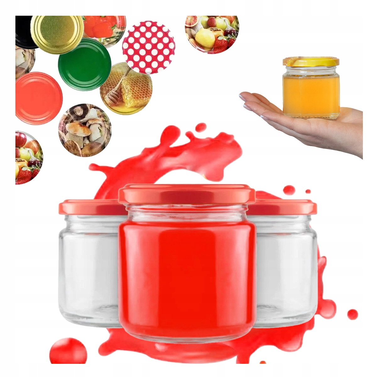 Słoik 200ML Wieczko FI66 Dżem Przetwory 48 Sztuk Na Pasztet Konfitury