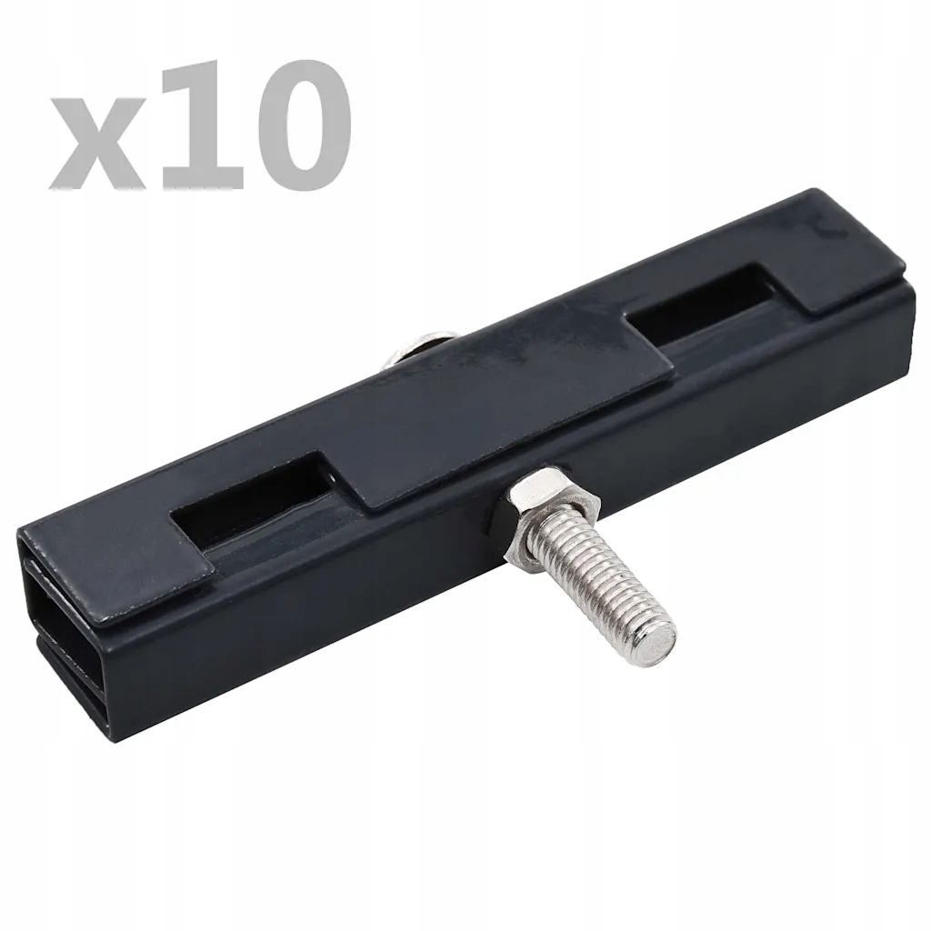 Sada U-tvarovaných spojek pro plotové panely 50x200 mm, Antracitová barva