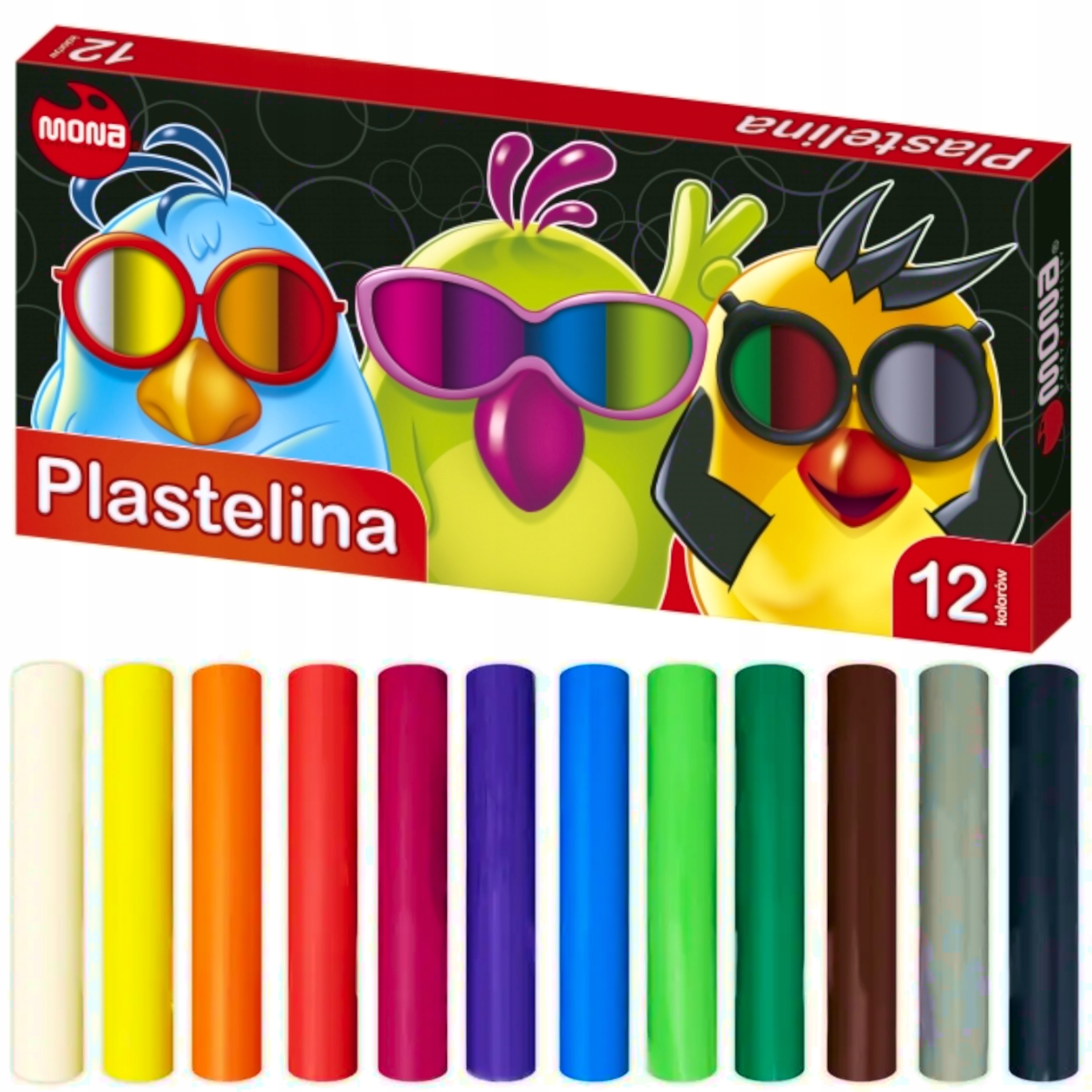 

Plastelina Szkolna 12 Żywych Kolorów St.majewski