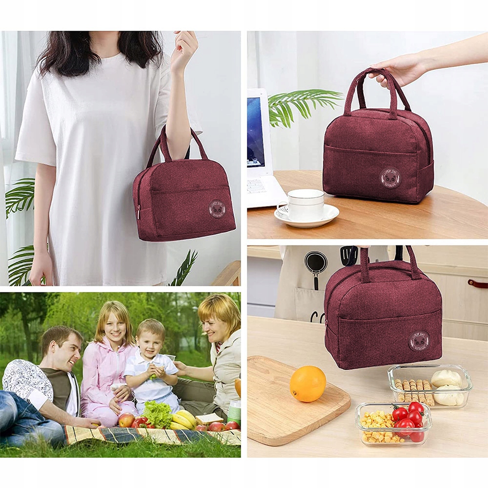 TORBA TERMICZNA ŚNIADANIOWA IZOLACYJNA NA JEDZENIE PIKNIK PLAŻĘ LUNCH BOX Model 06696