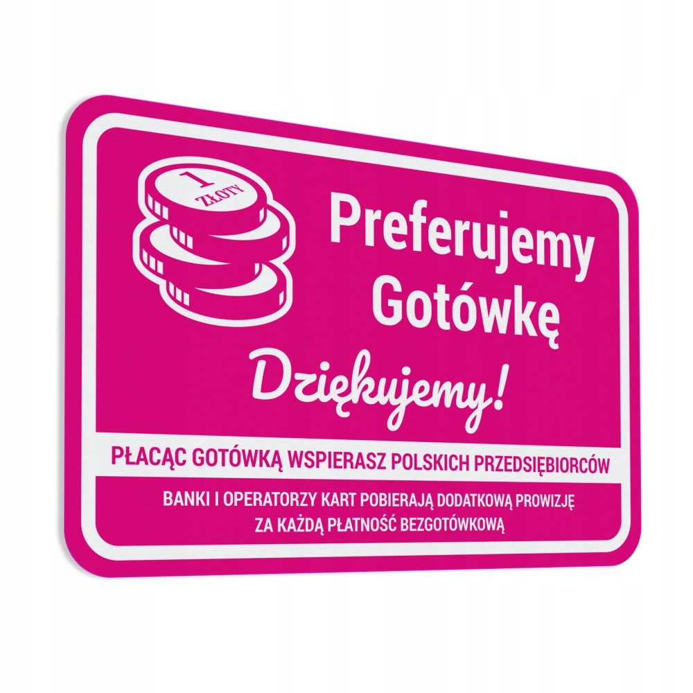 

Preferujemy Gotówkę 10x15 naklejka