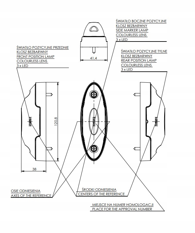 LAMPA OBRYSOWA LED DIODA WAŚ 817/I Źródło światła LED