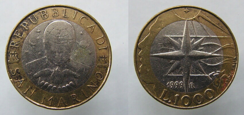 7119. SAN MARINO, 1000 LIRÓW, 1999