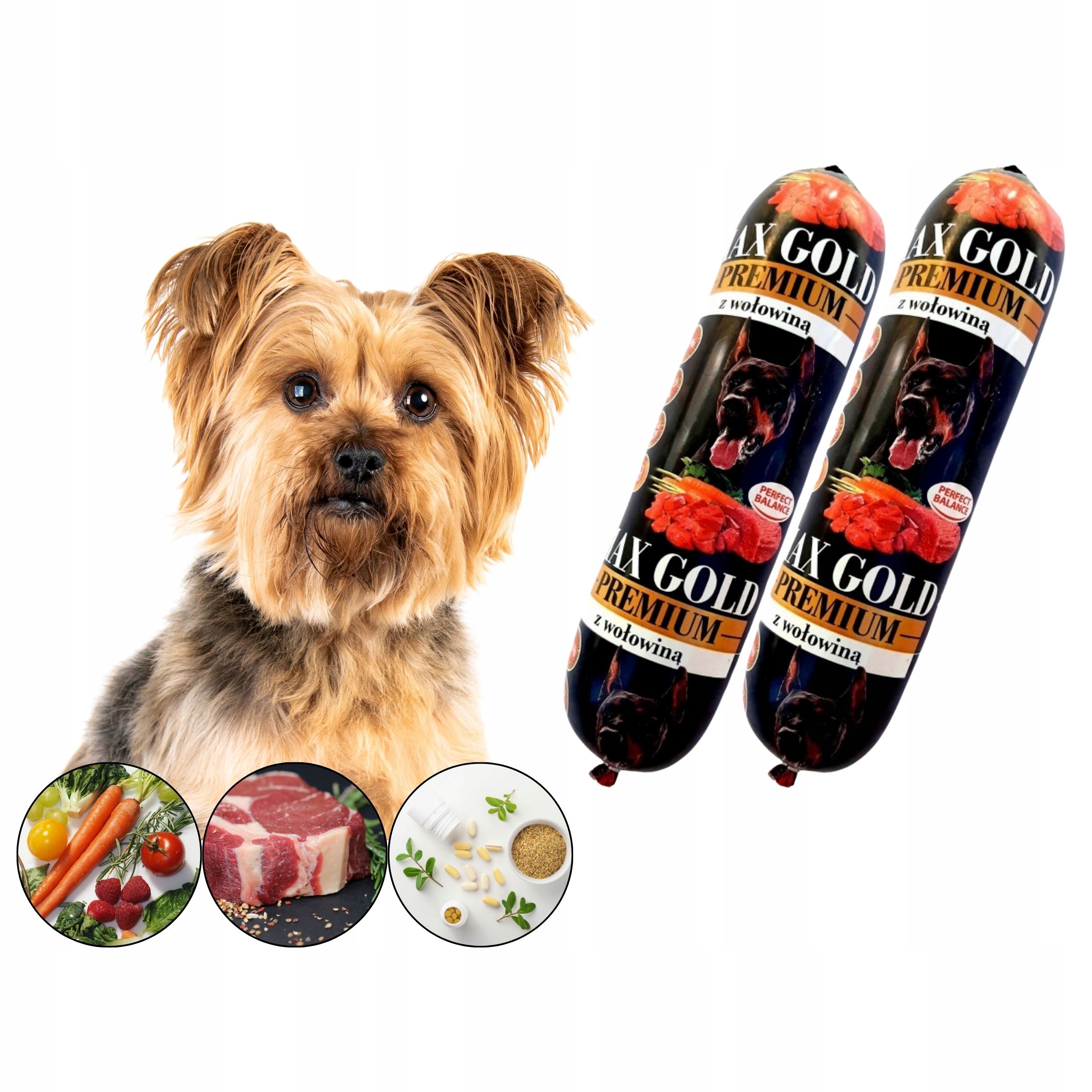 Levně Krmivo pro psa mokré Max hovězí maso zelenina vitamíny bílkoviny 1 kg 10 kusů