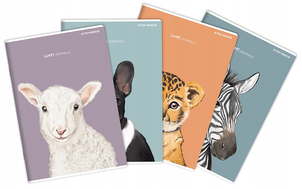 ZESZYT DO SŁÓWEK TOP 2000 SWEET ANIMAL A6 16 KARTEK KRATKA MIKS WZORÓW