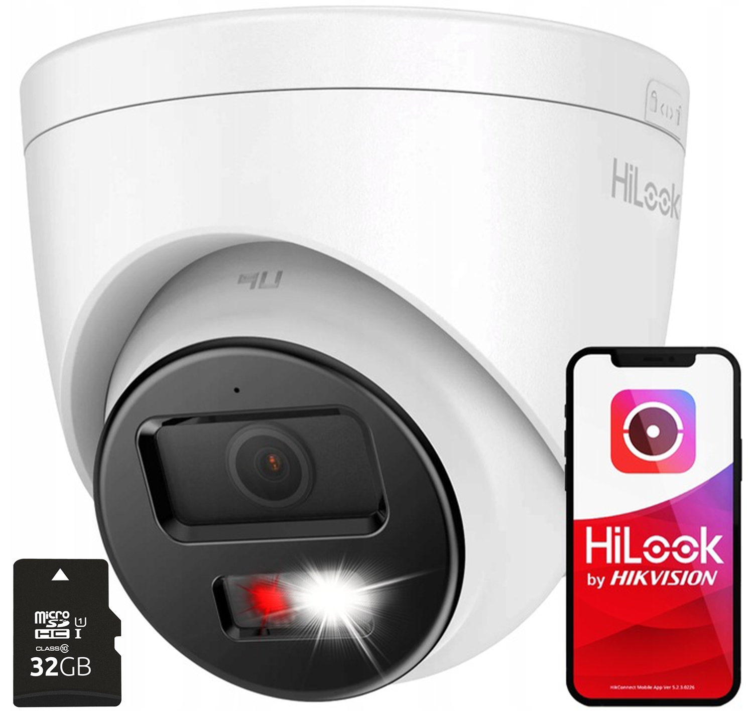 Ip kamera 4K 8MPx IPC-T280HA-LUF/SL HiLook od spoločnosti Hikvision karta Sd 32 Gb