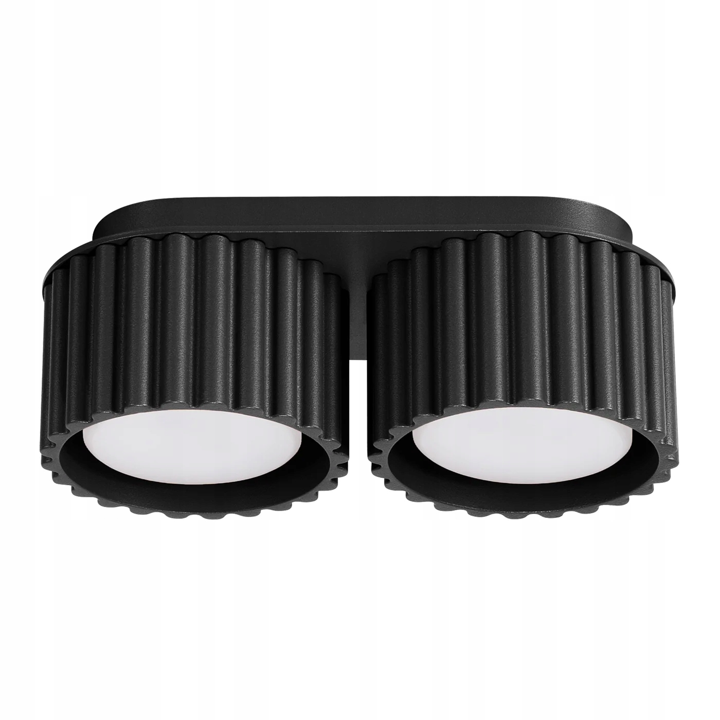 Sollux Lighting Stropní Svítidlo Aura černý ovál 21 cm 2xGX53 rýhovaný