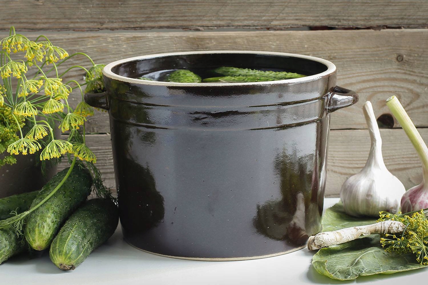 GARNEK KAMIONKOWY beczka do kiszenia kapusty 2,7 l Pojemność 3 l
