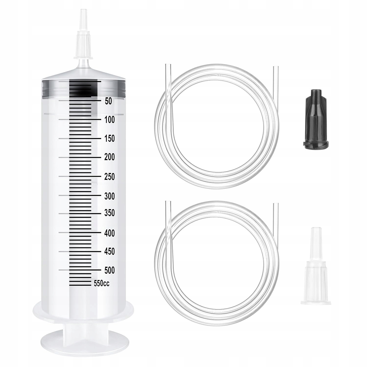 БОЛЬШОЙ КАТЕТЕРНЫЙ ШПРИЦ 500 МЛ ШЛАНГ 1 М ЛАБОРАТОРНЫЙ АДАПТЕР ДЛЯ МАСЛА