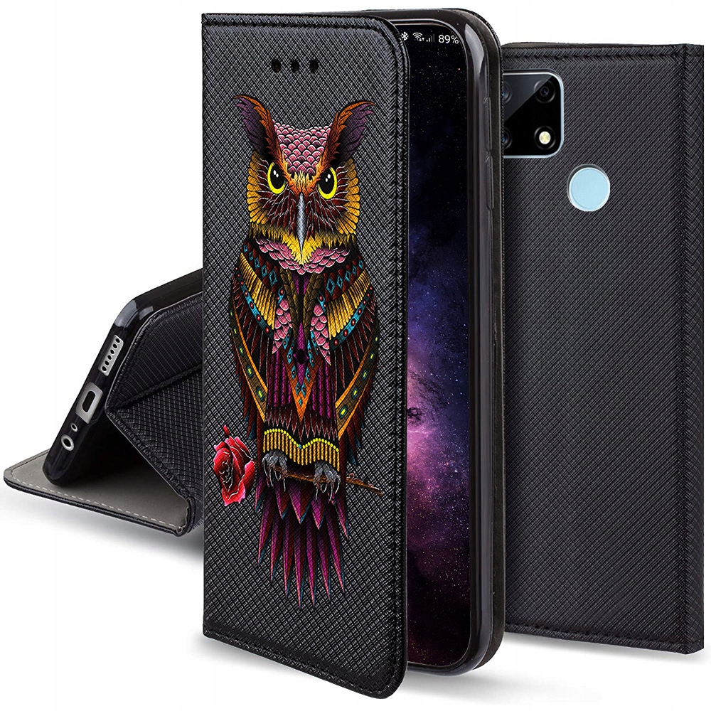 

Etui Magnet Sowa Case do Realme 7i Szkło