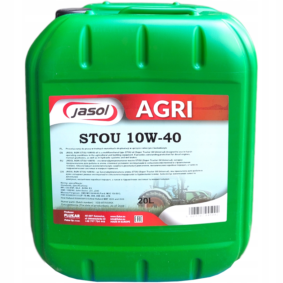OLEJ WIELOFUNKCYJNY Jasol Agri STOU 10W40 20L