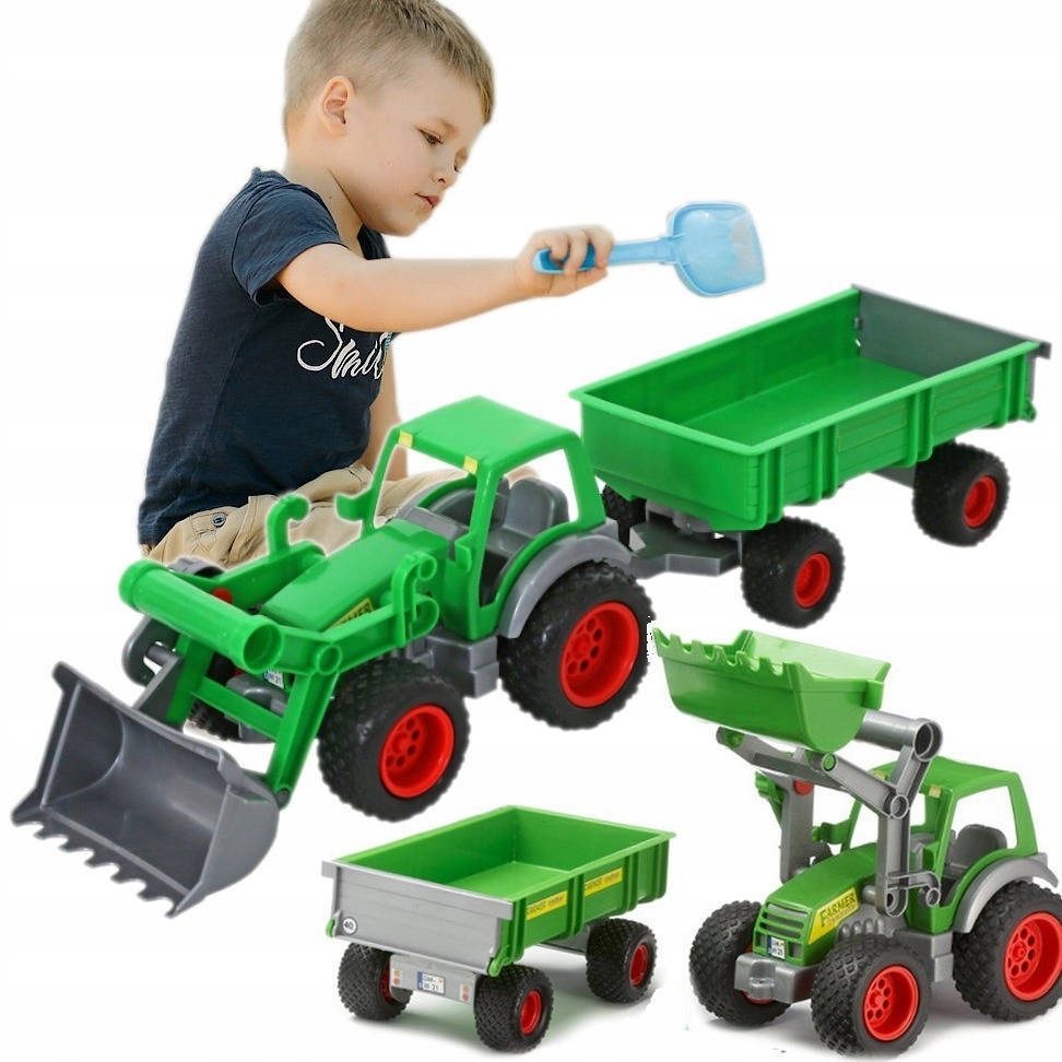 

Duży Traktor Z Przyczepą Gumowe Koła Wader Polesie