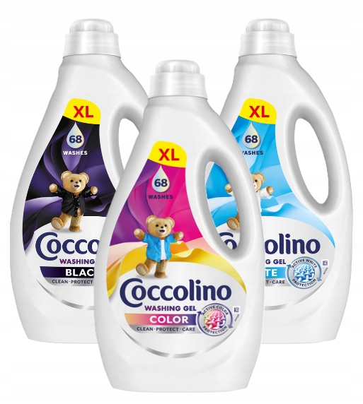 Coccolino Żel Do Prania Mix Black/Color/White Zestaw 3x 2,72L