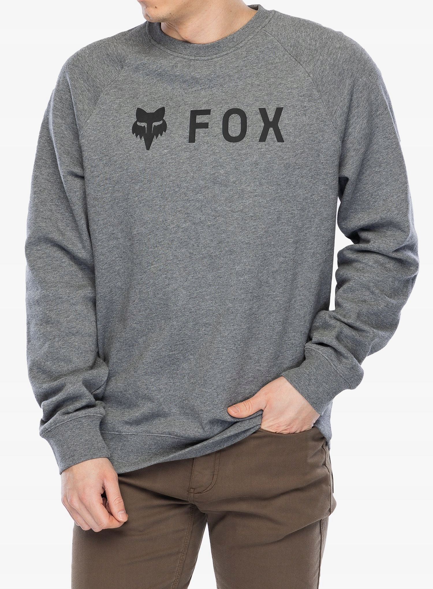 Mikina Fox Absolute Fleece Crew heather graphite XL